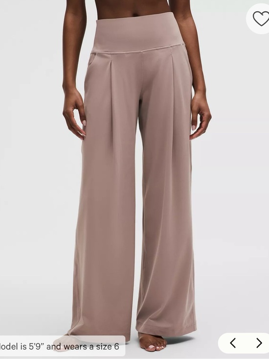 lululemon athletica Pants - lululemon athletica Wide-Leg High-Waist Pants in Mauve